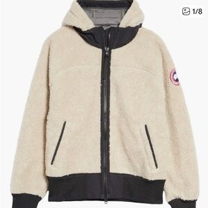 Canada Goose Simcoe tan high pile fleece bomber jacket (black label)-never worn